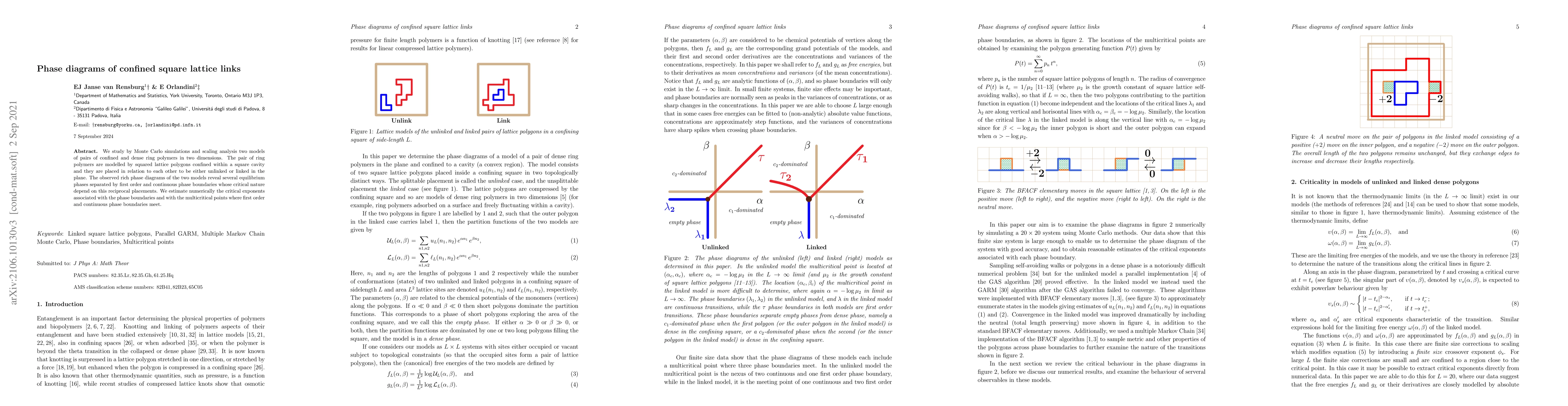 Thumbnail for Phase diagrams of confined square lattice links