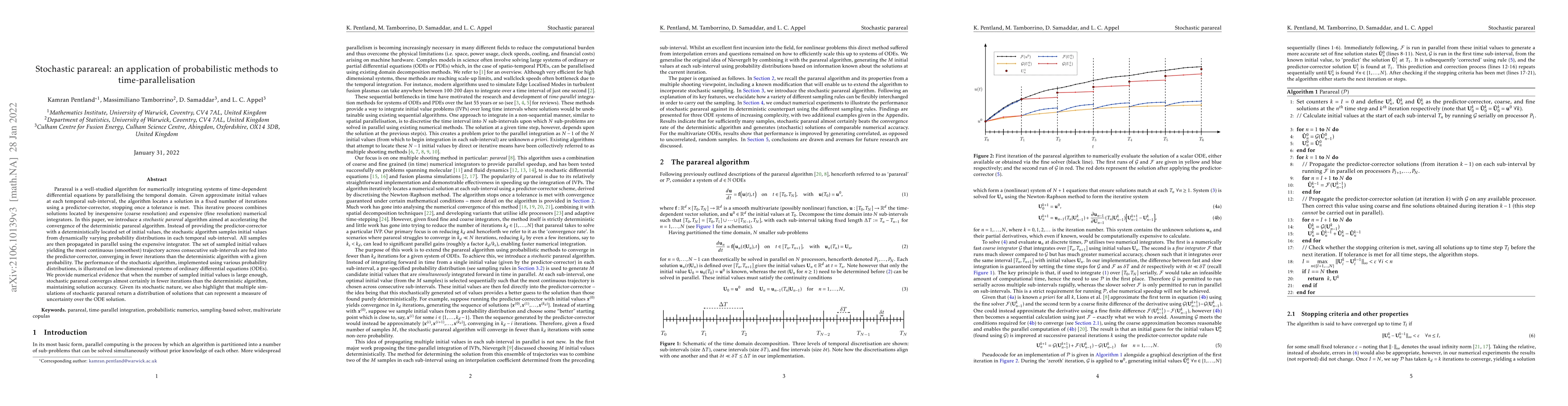 Thumbnail for Stochastic parareal: an application of probabilistic methods to
  time-parallelisation