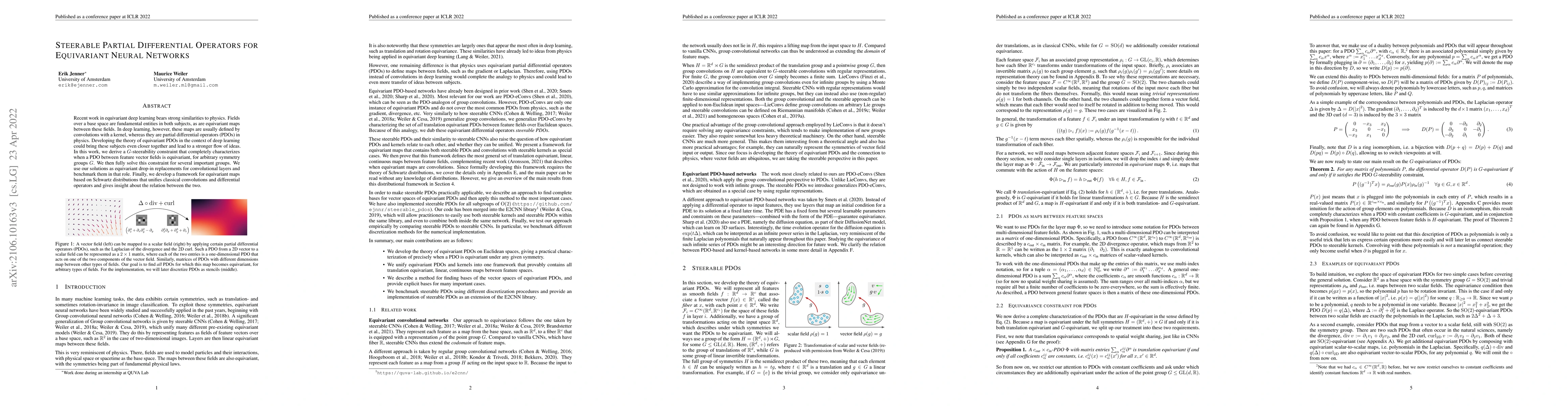 Thumbnail for Steerable Partial Differential Operators for Equivariant Neural Networks