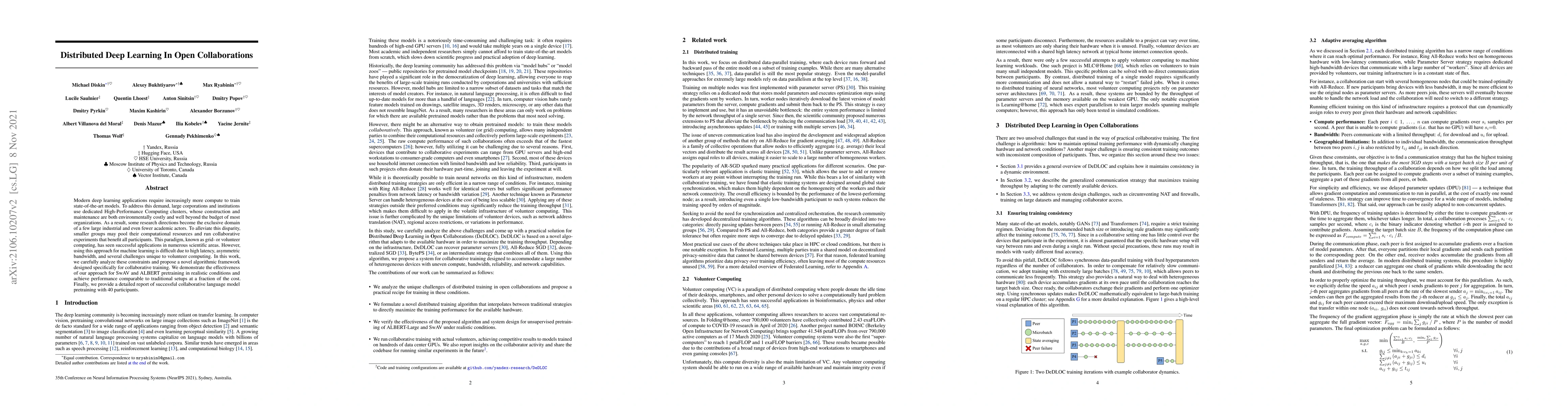 Thumbnail for Distributed Deep Learning in Open Collaborations