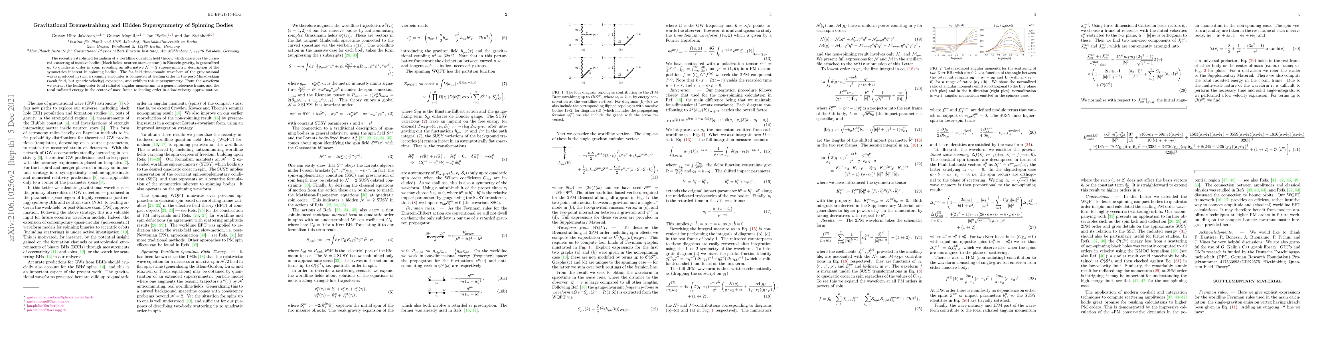 Thumbnail for Gravitational Bremsstrahlung and Hidden Supersymmetry of Spinning Bodies