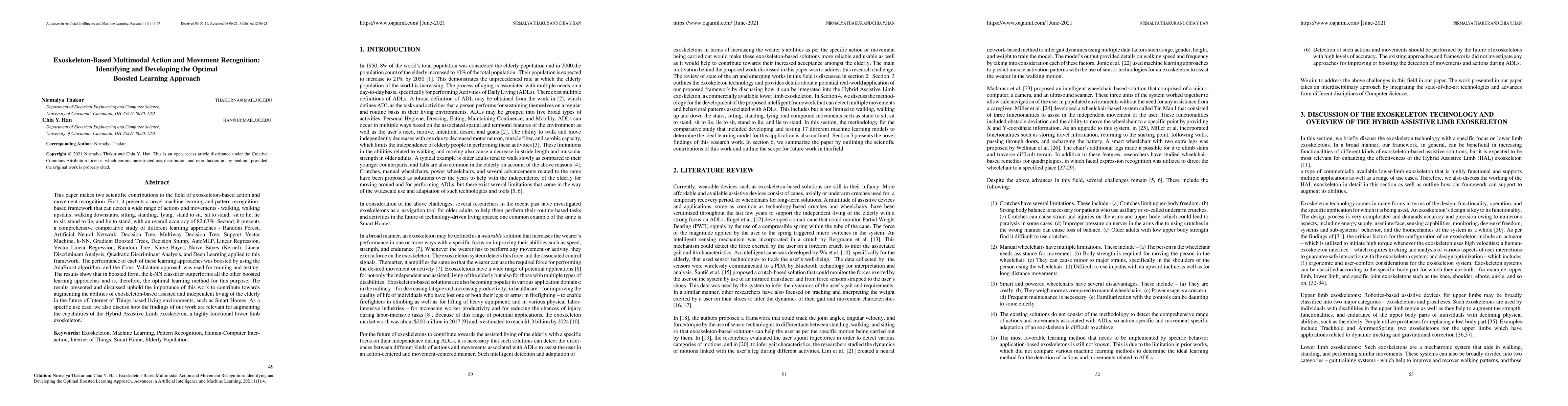 Thumbnail for Exoskeleton-Based Multimodal Action and Movement Recognition:
  Identifying and Developing the Optimal Boosted Learning Approach
