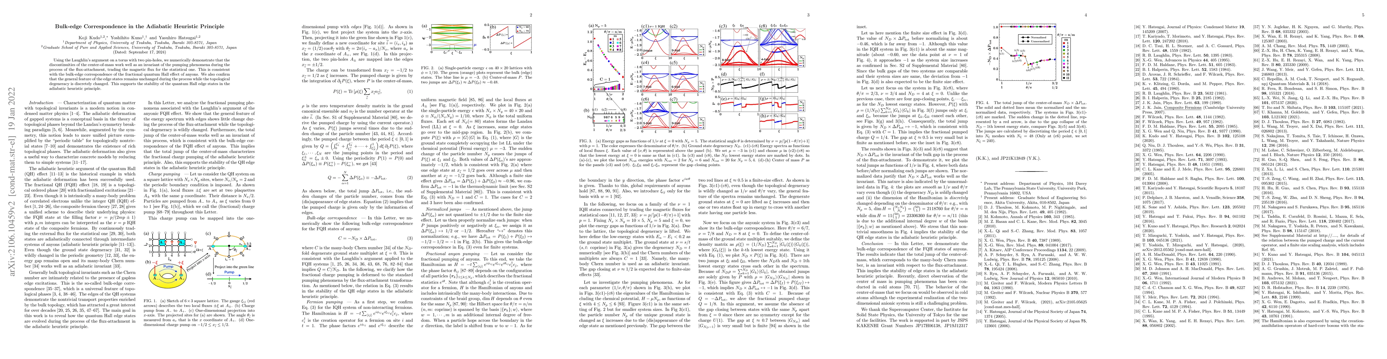 Thumbnail for Bulk-edge Correspondence in the Adiabatic Heuristic Principle