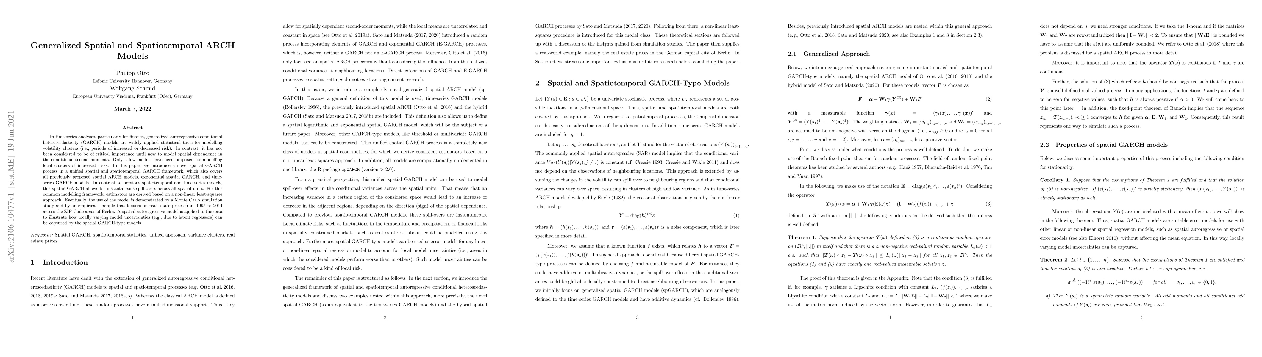 Thumbnail for Generalized Spatial and Spatiotemporal ARCH Models