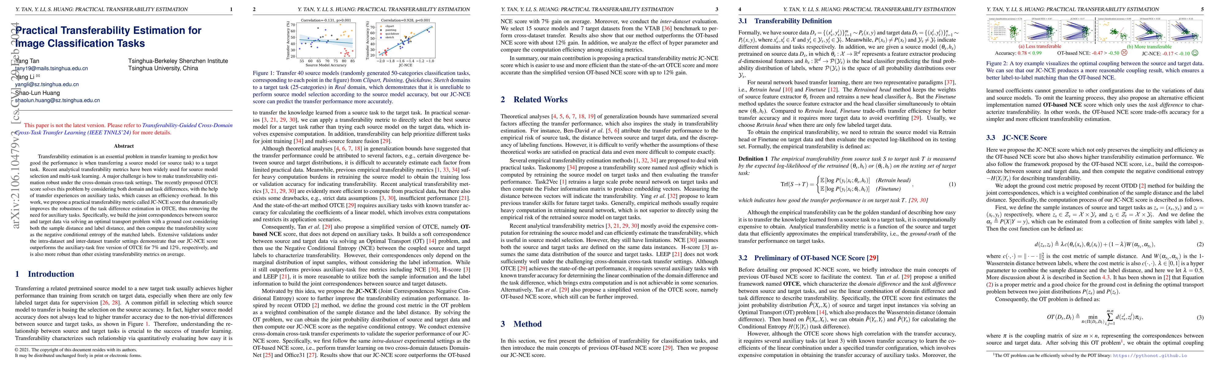 Thumbnail for Practical Transferability Estimation for Image Classification Tasks