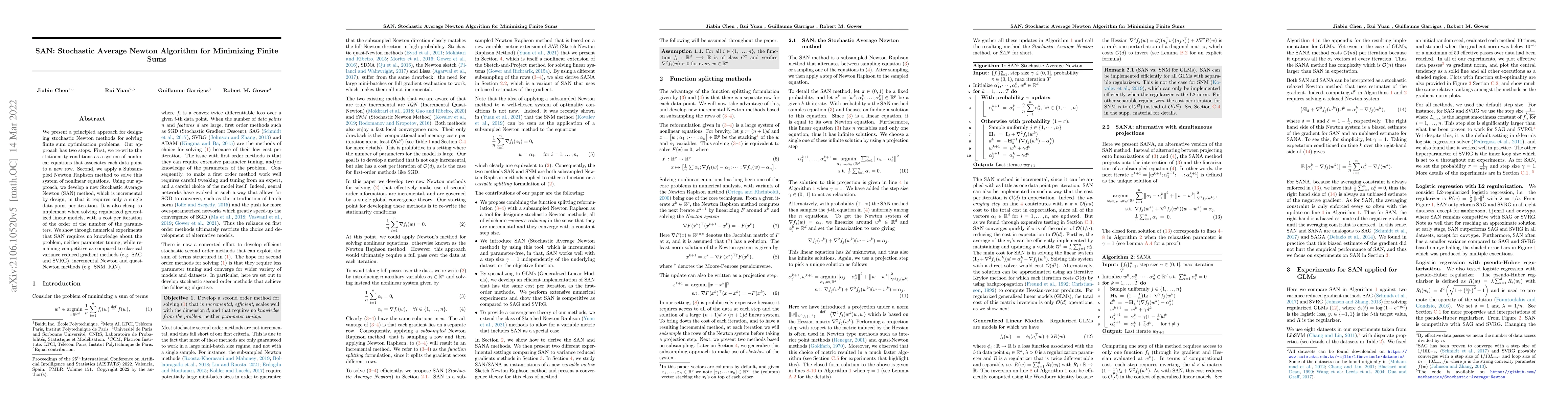 Thumbnail for SAN: Stochastic Average Newton Algorithm for Minimizing Finite Sums