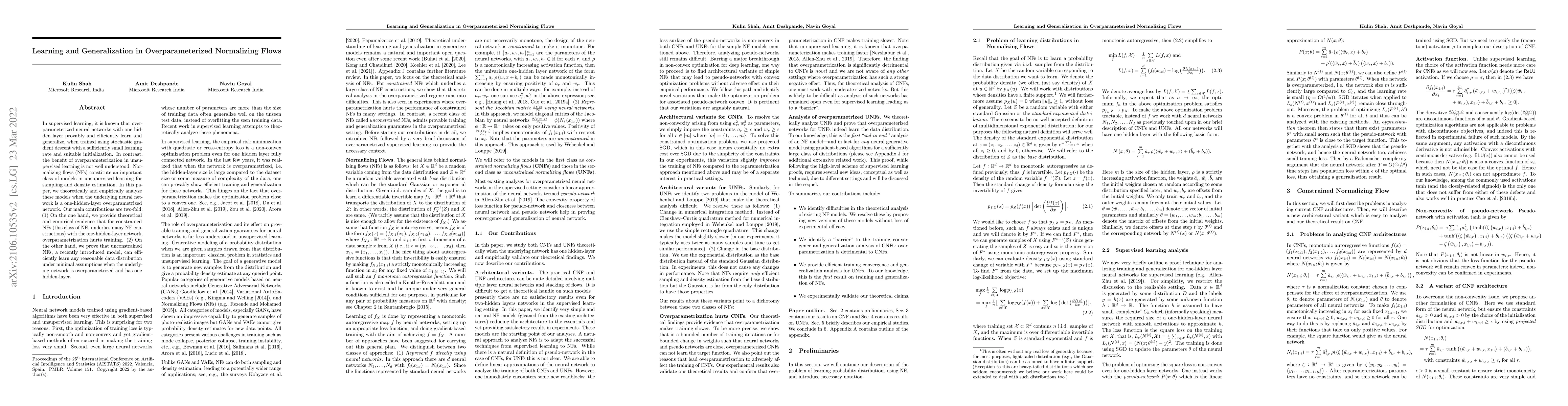 Thumbnail for Learning and Generalization in Overparameterized Normalizing Flows