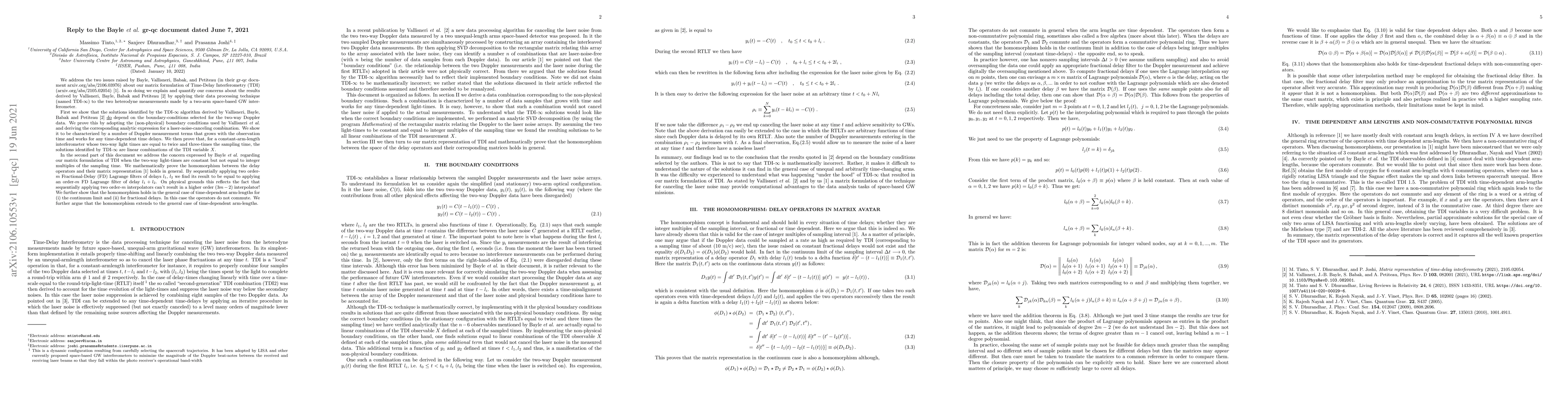 Thumbnail for Reply to the Bayle {\it et al.} gr-qc document dated June 7, 2021}