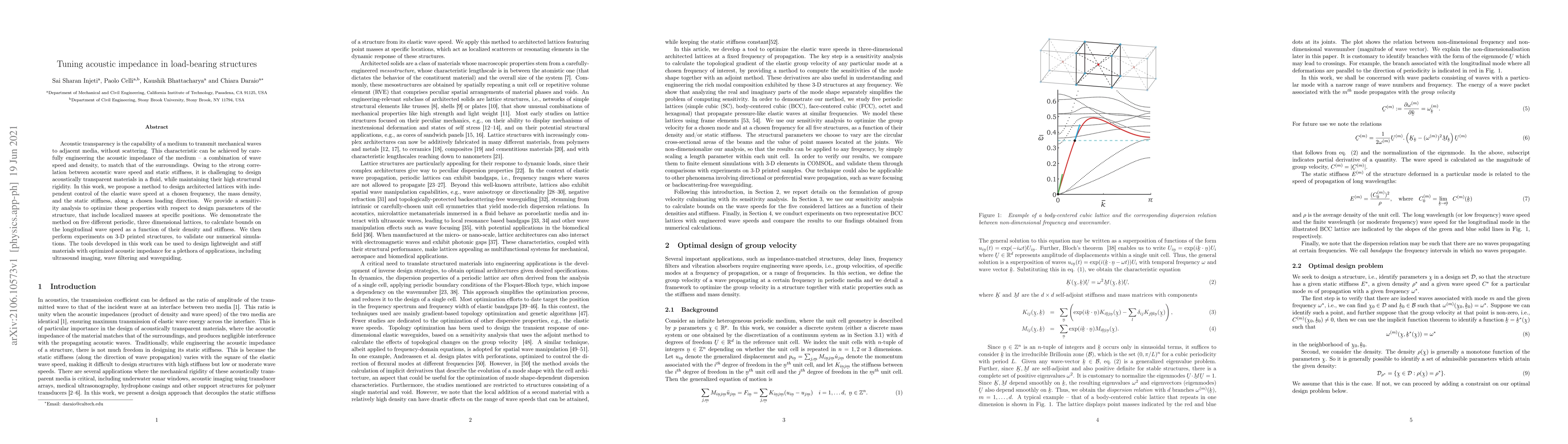 Thumbnail for Tuning acoustic impedance in load-bearing structures