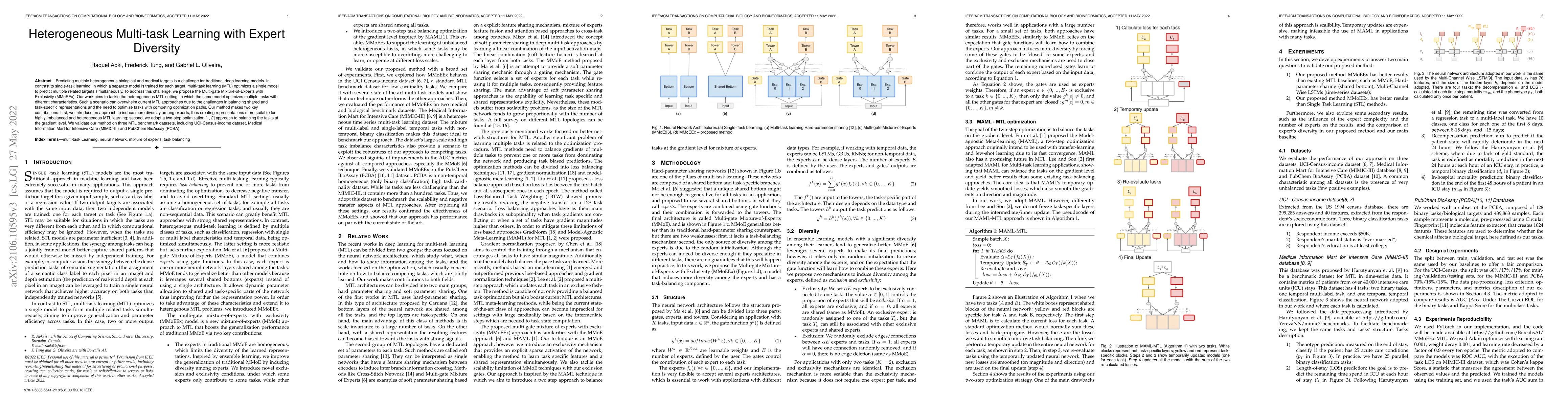 Thumbnail for Heterogeneous Multi-task Learning with Expert Diversity