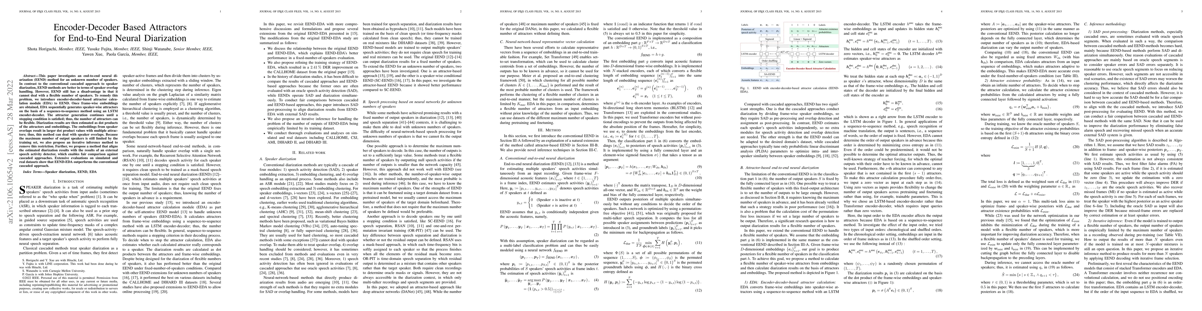 Thumbnail for Encoder-Decoder Based Attractors for End-to-End Neural Diarization