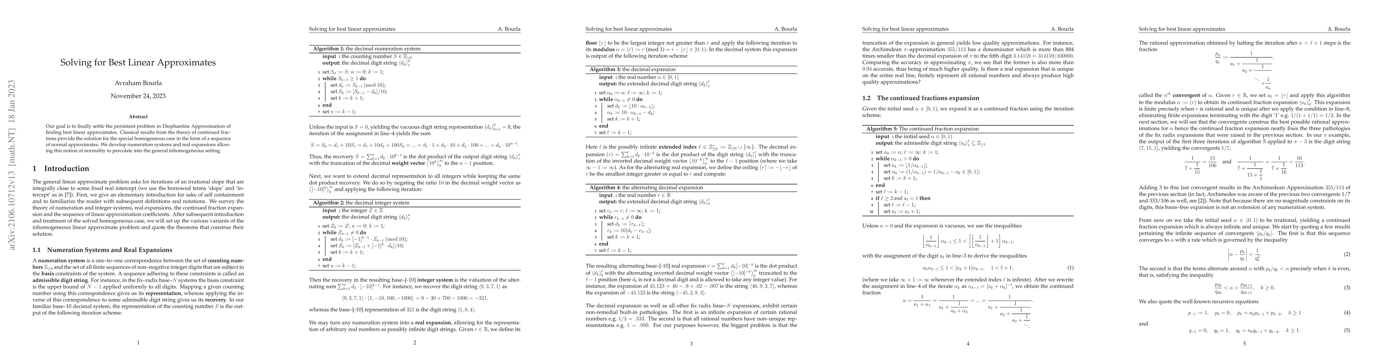 Thumbnail for Solving for best linear approximates