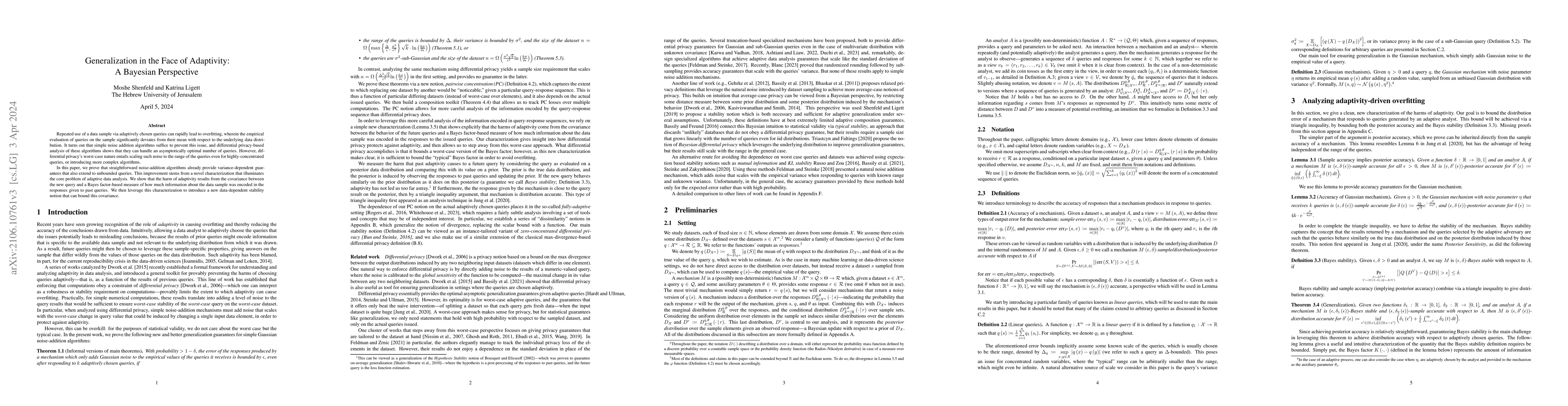 Thumbnail for Generalization in the Face of Adaptivity: A Bayesian Perspective