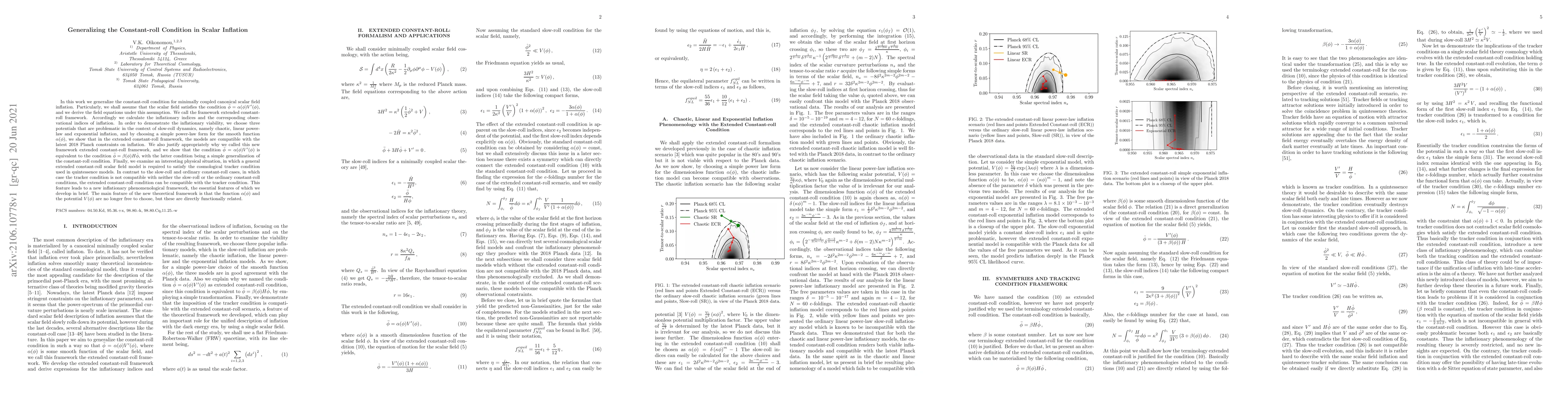 Thumbnail for Generalizing the Constant-roll Condition in Scalar Inflation