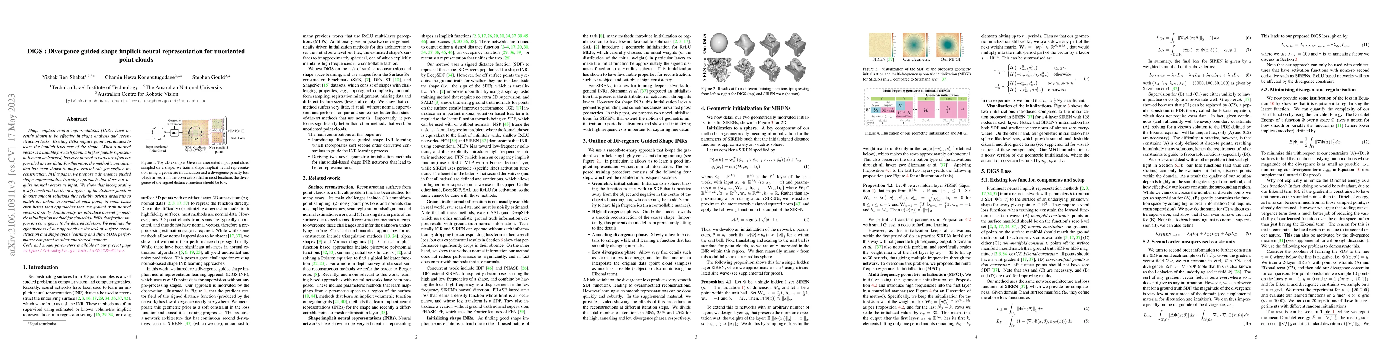 Thumbnail for DiGS : Divergence guided shape implicit neural representation for
  unoriented point clouds