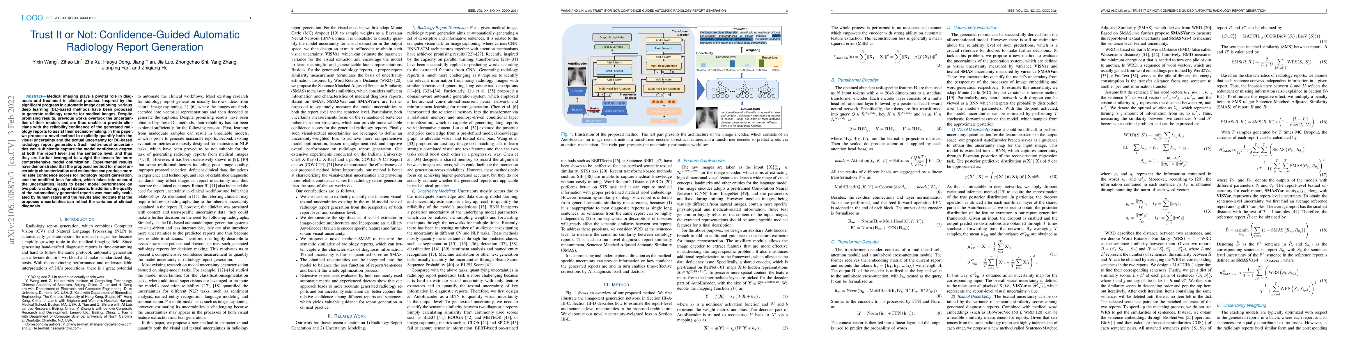 Thumbnail for Trust It or Not: Confidence-Guided Automatic Radiology Report Generation