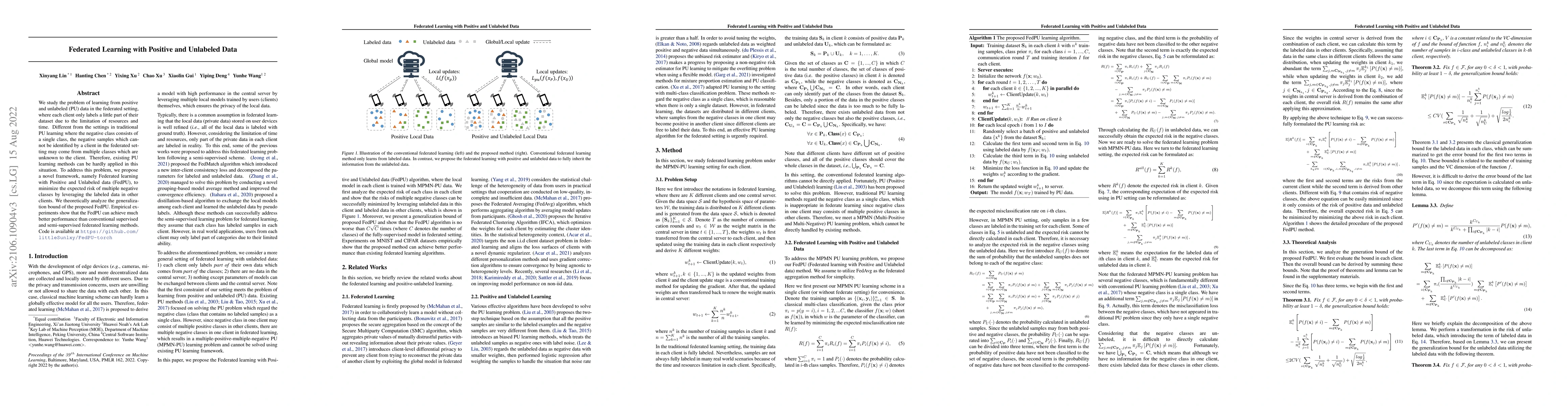 Thumbnail for Federated Learning with Positive and Unlabeled Data