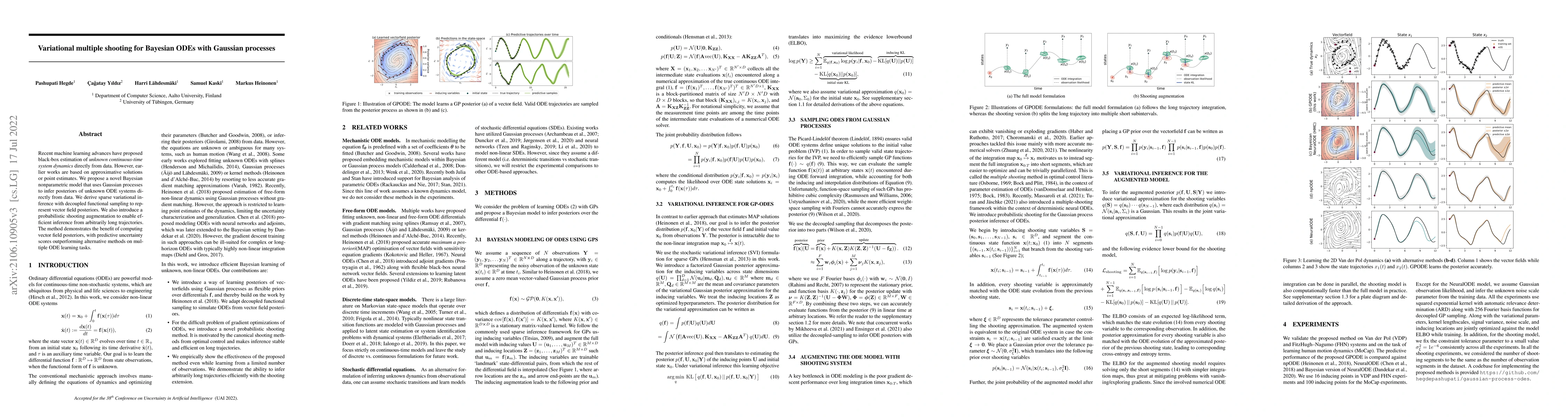 Thumbnail for Variational multiple shooting for Bayesian ODEs with Gaussian processes