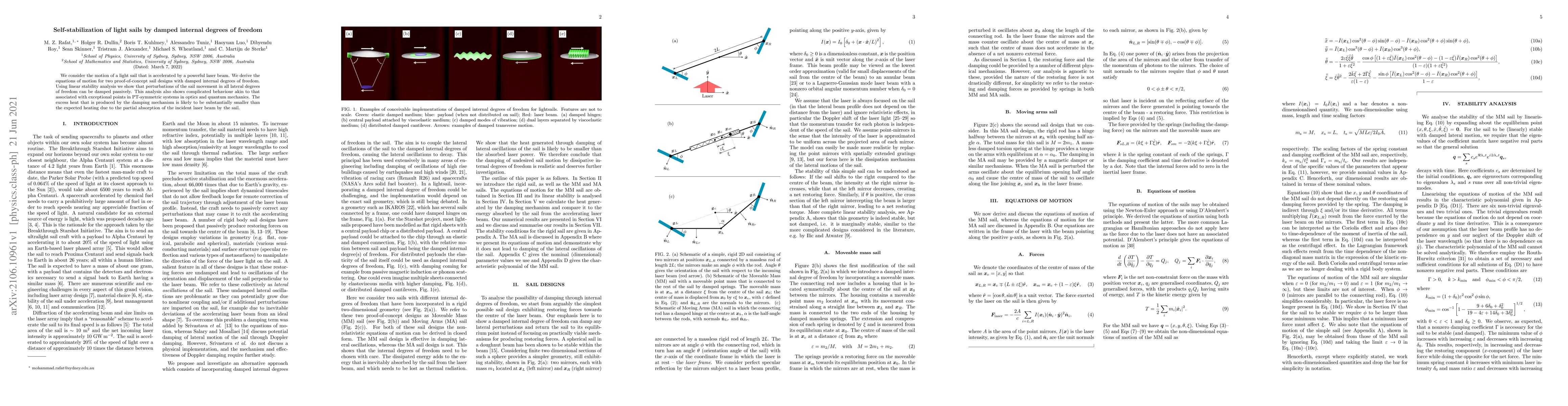 Thumbnail for Self-stabilization of light sails by damped internal degrees of freedom