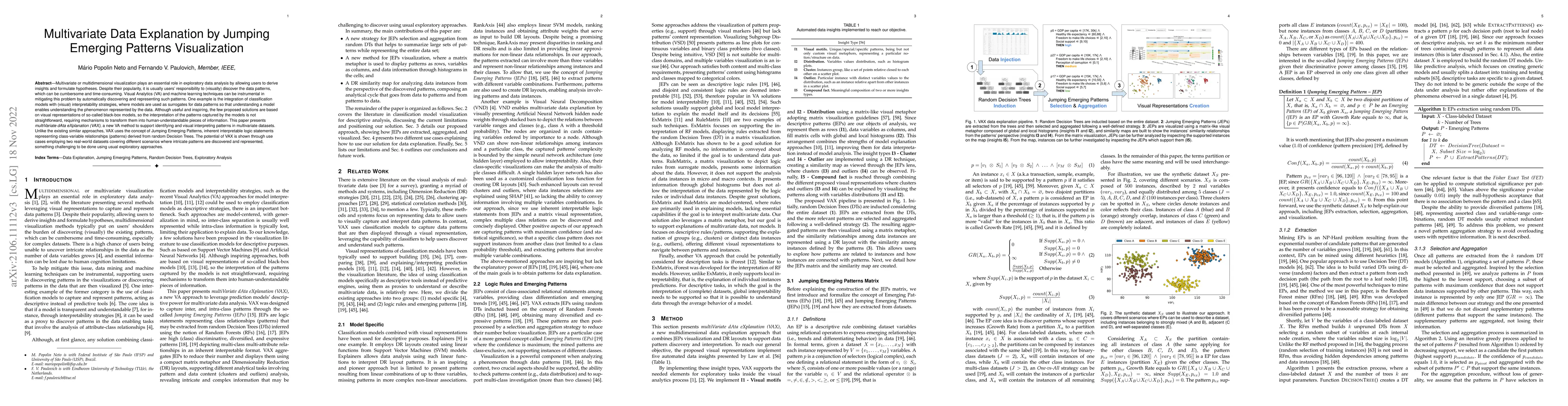 Thumbnail for Multivariate Data Explanation by Jumping Emerging Patterns Visualization