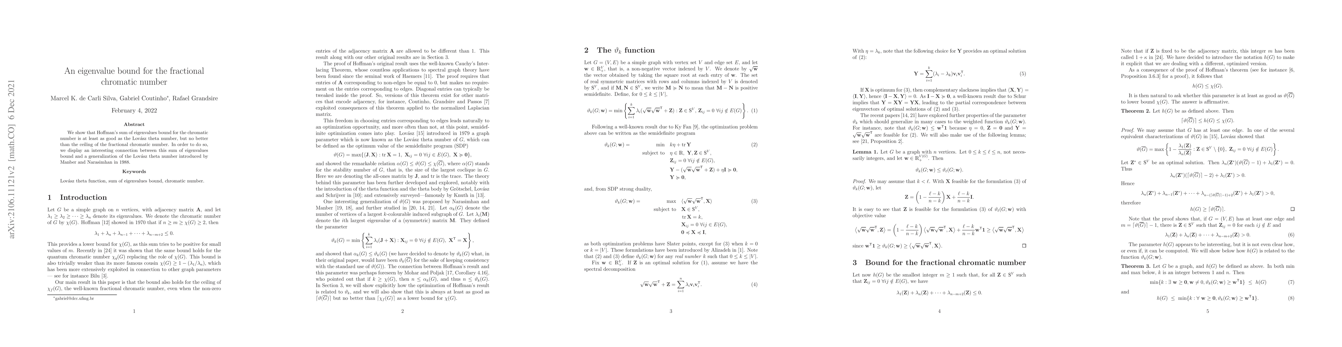 Thumbnail for An eigenvalue bound for the fractional chromatic number