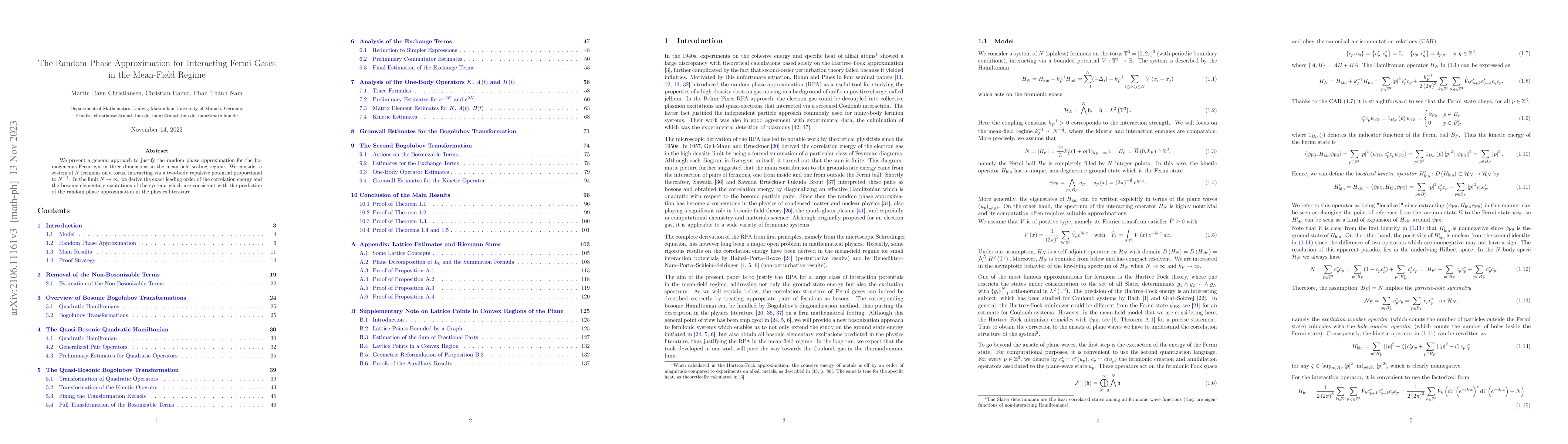 Thumbnail for The Random Phase Approximation for Interacting Fermi Gases in the
  Mean-Field Regime