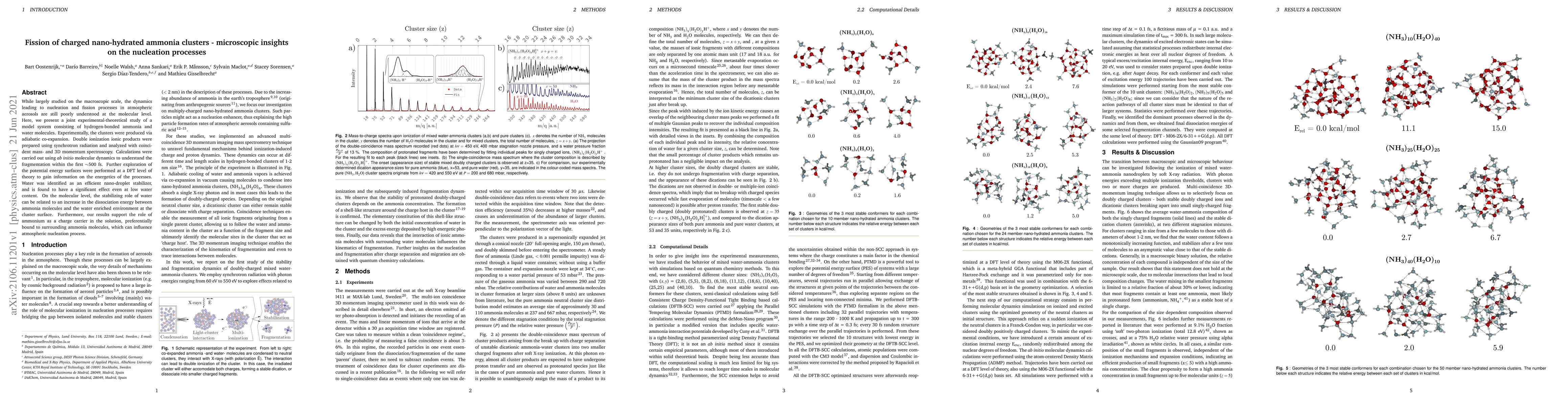 Thumbnail for Fission of charged nano-hydrated ammonia clusters -- microscopic
  insights on the nucleation processes