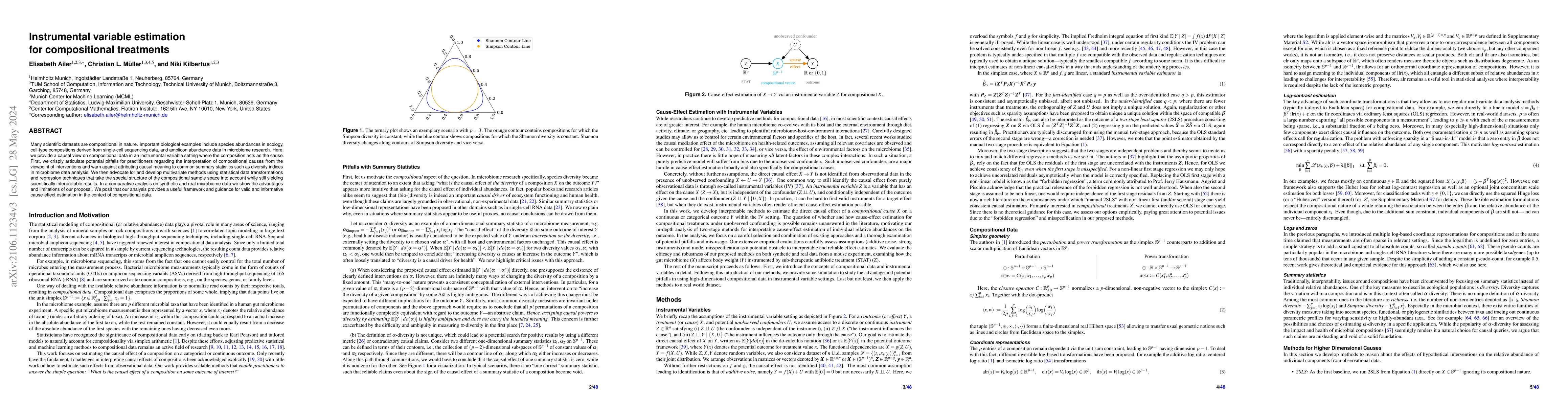 Thumbnail for Instrumental Variable Estimation for Compositional Treatments