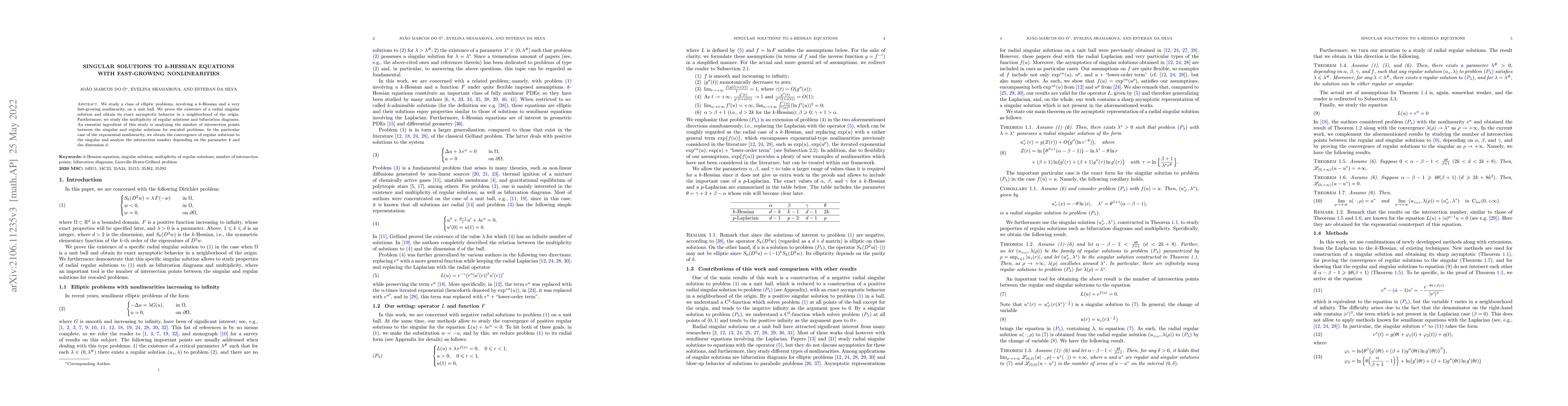 Thumbnail for Singular solutions to $k$-Hessian equations with fast-growing
  nonlinearities
