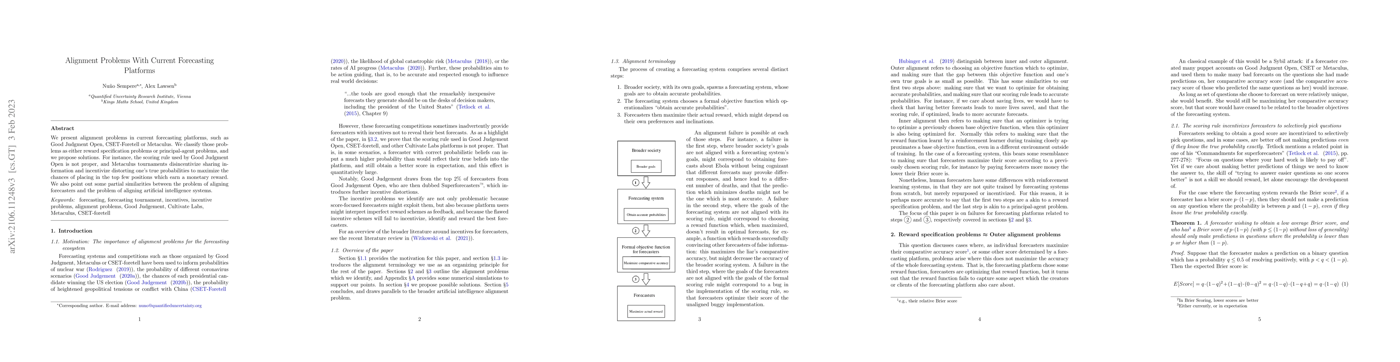Thumbnail for Alignment Problems With Current Forecasting Platforms