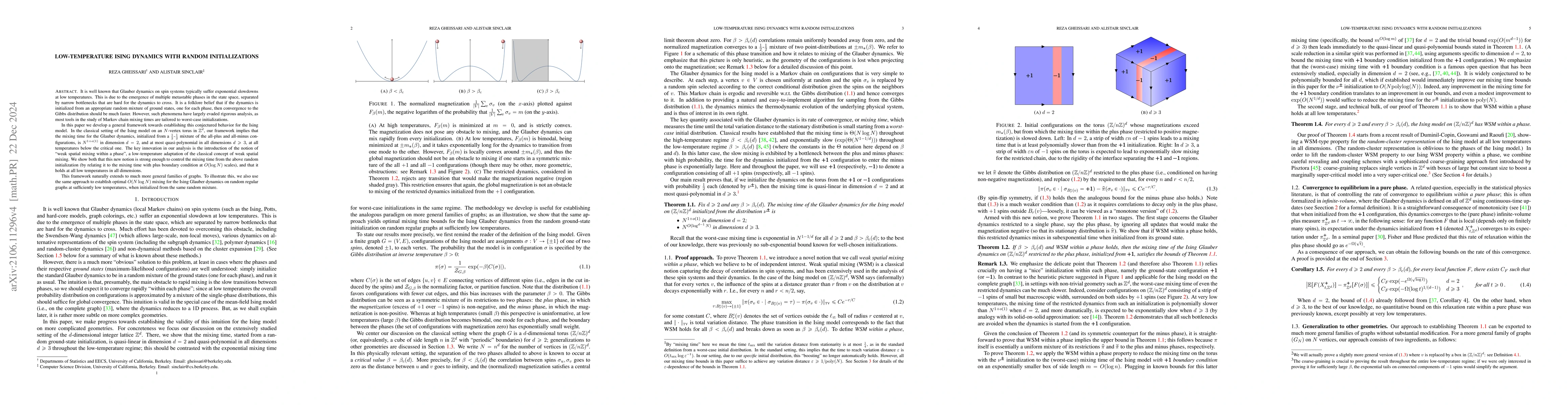 Thumbnail for Low-temperature Ising dynamics with random initializations