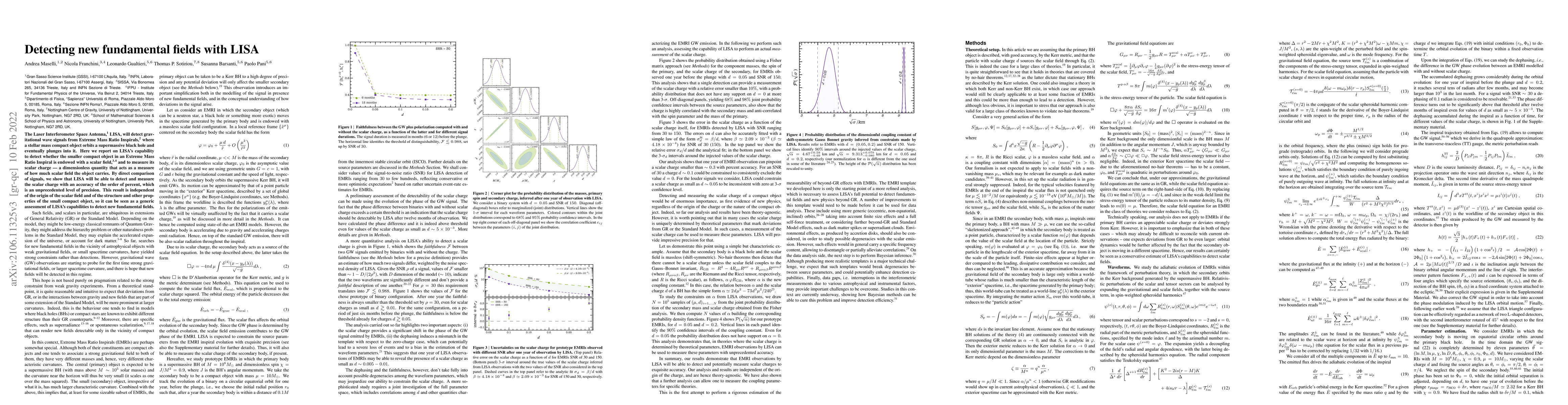 Thumbnail for Detecting fundamental fields with LISA observations of gravitational
  waves from extreme mass-ratio inspirals
