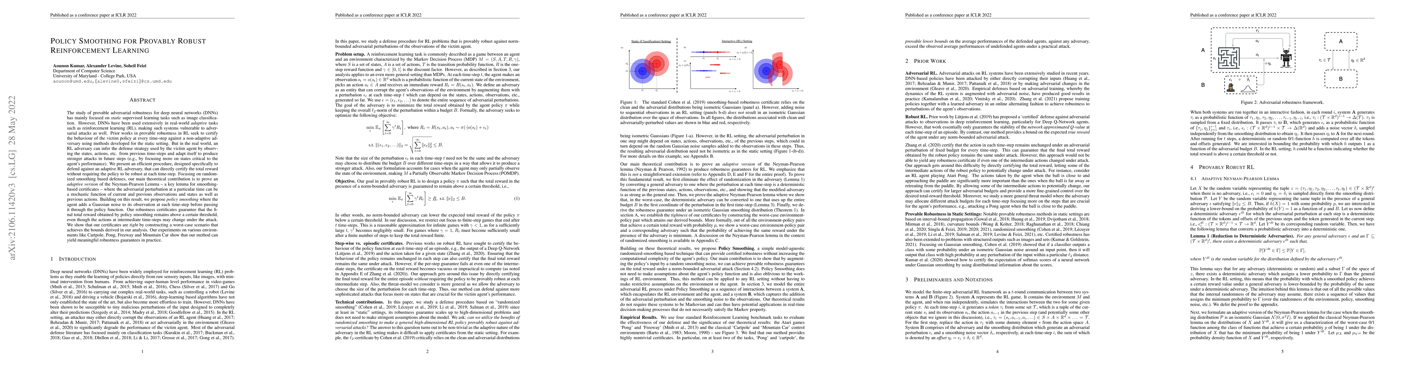 Thumbnail for Policy Smoothing for Provably Robust Reinforcement Learning