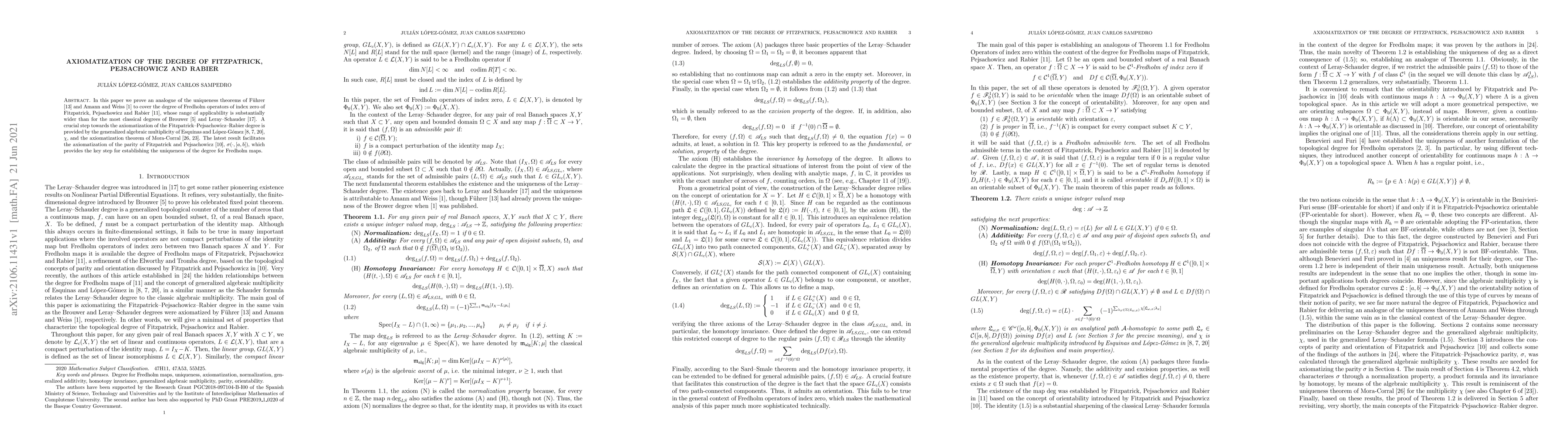 Thumbnail for Axiomatization of the degree of Fitzpatrick, Pejsachowicz and Rabier