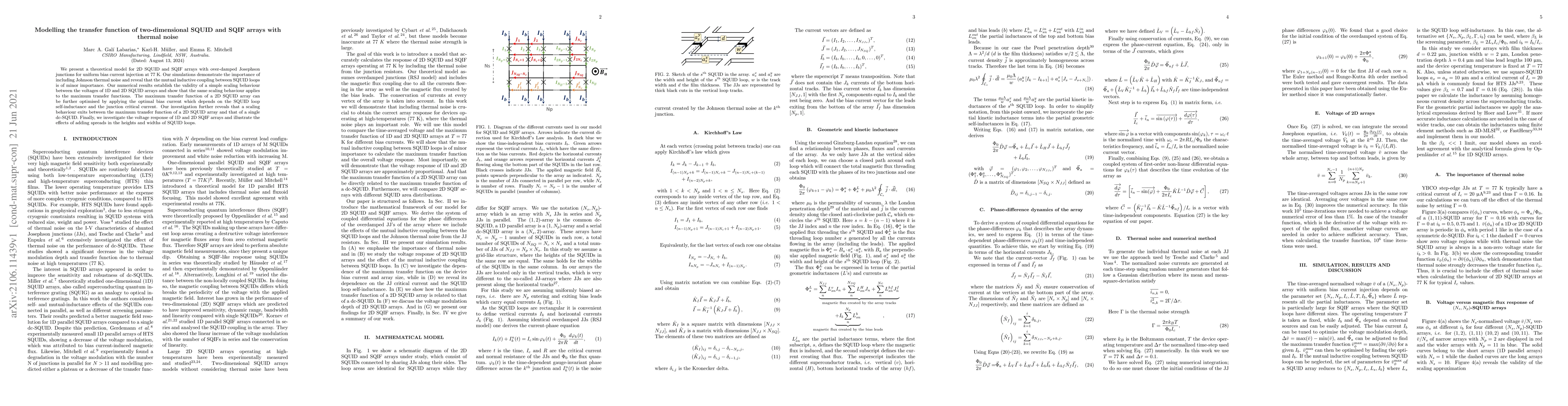 Thumbnail for Modelling the transfer function of two-dimensional SQUID and SQIF arrays
  with thermal noise