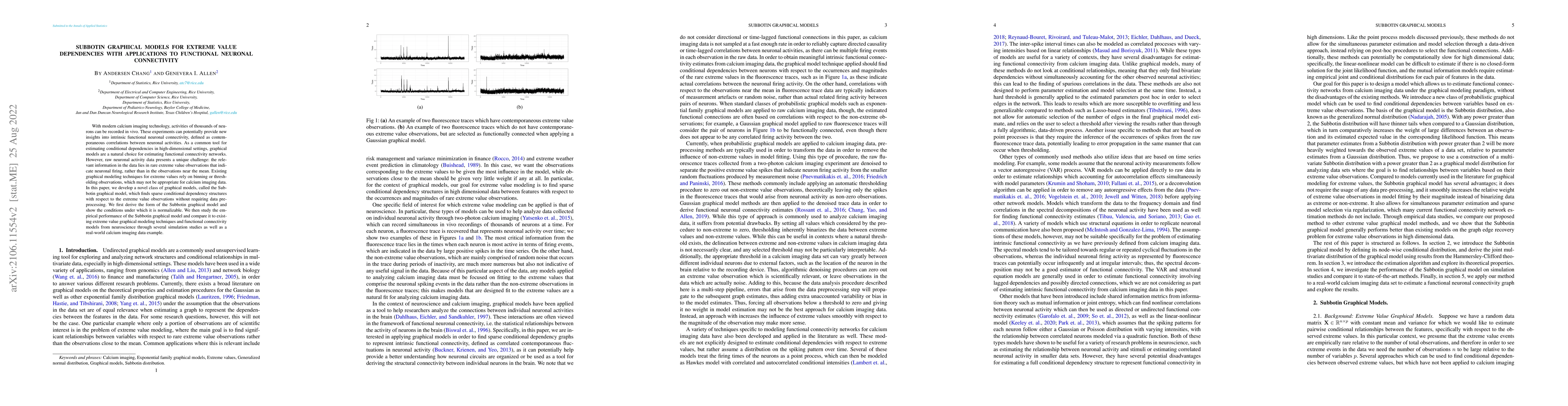 Thumbnail for Subbotin Graphical Models for Extreme Value Dependencies with
  Applications to Functional Neuronal Connectivity