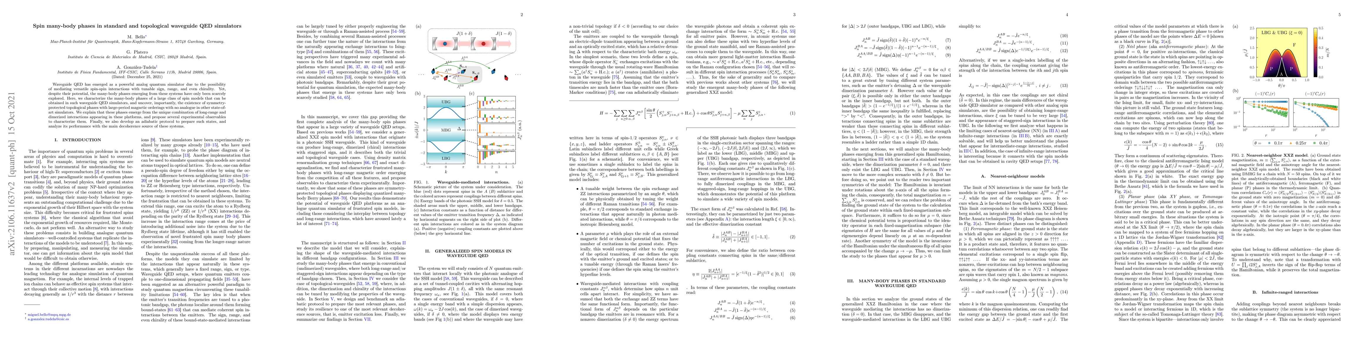 Thumbnail for Spin many-body phases in standard and topological waveguide QED
  simulators
