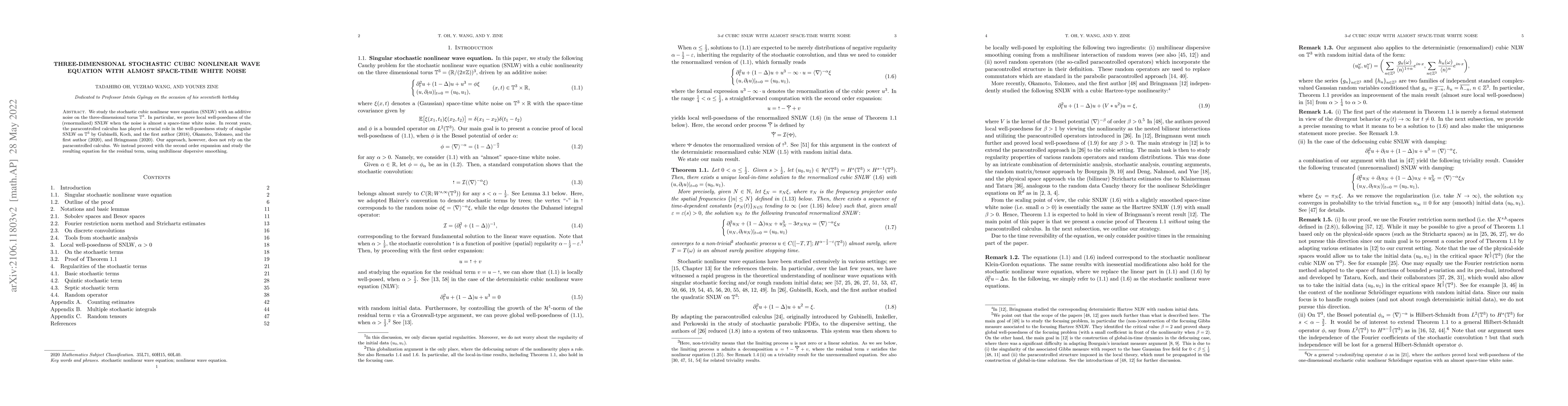 Thumbnail for Three-dimensional stochastic cubic nonlinear wave equation with almost
  space-time white noise