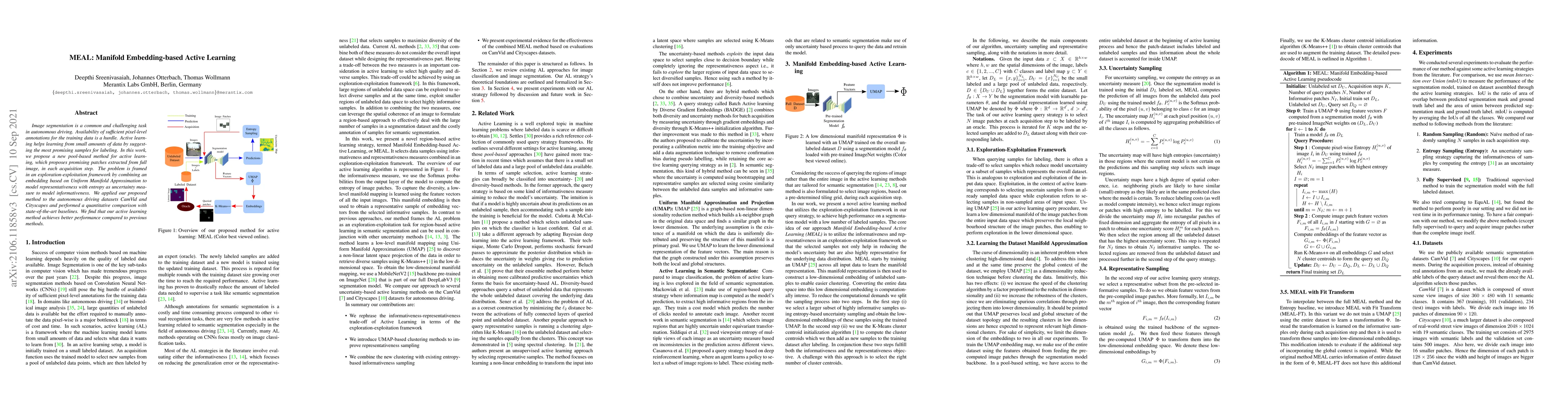 Thumbnail for MEAL: Manifold Embedding-based Active Learning