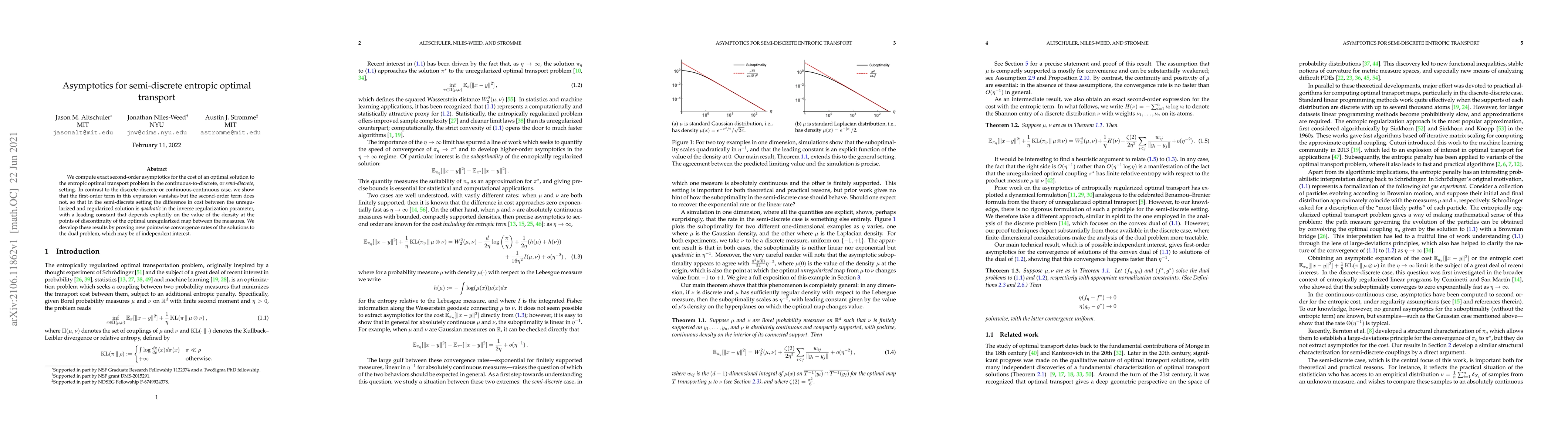 Thumbnail for Asymptotics for semi-discrete entropic optimal transport