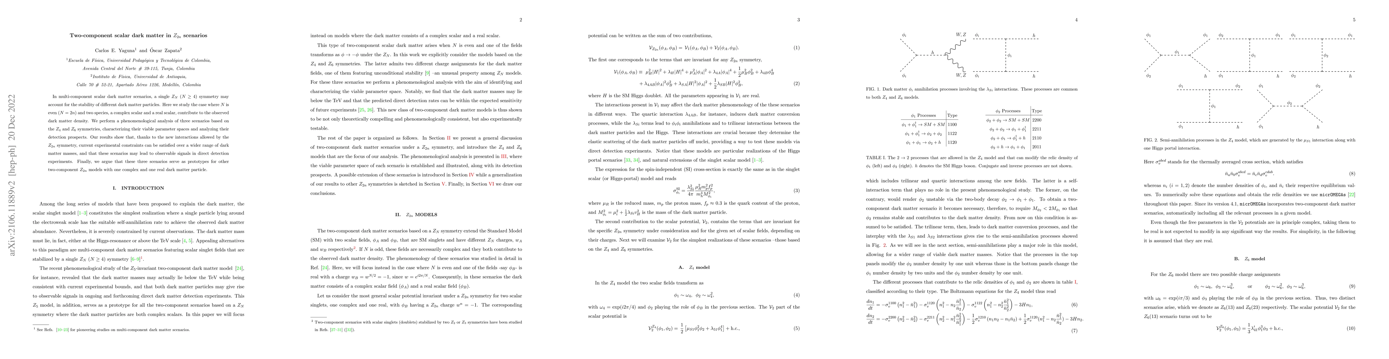 Thumbnail for Two-component scalar dark matter in $Z_{2n}$ scenarios