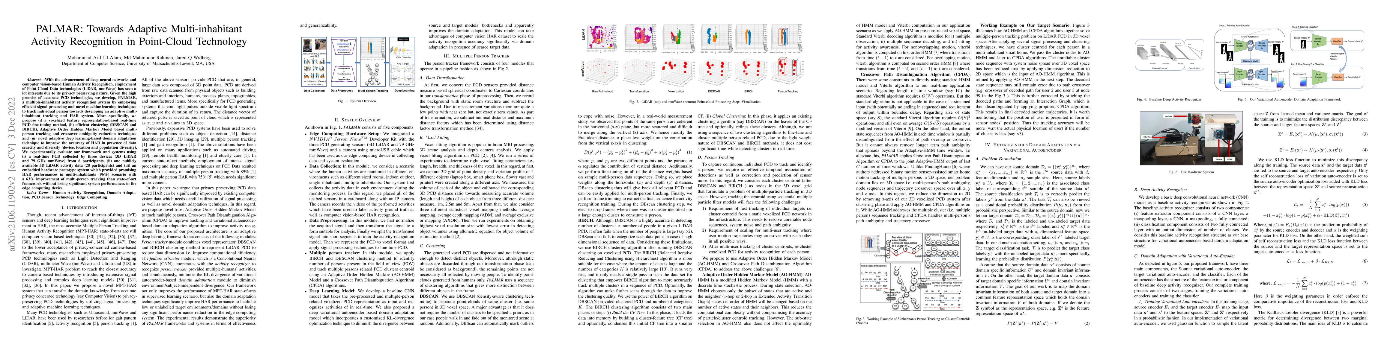 Thumbnail for PALMAR: Towards Adaptive Multi-inhabitant Activity Recognition in
  Point-Cloud Technology