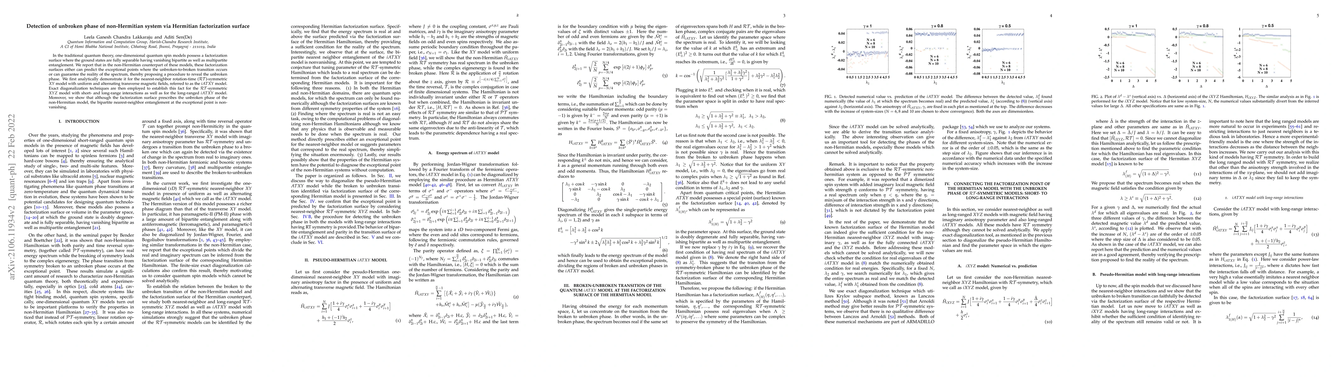 Thumbnail for Detection of unbroken phase of non-Hermitian system via Hermitian
  factorization surface