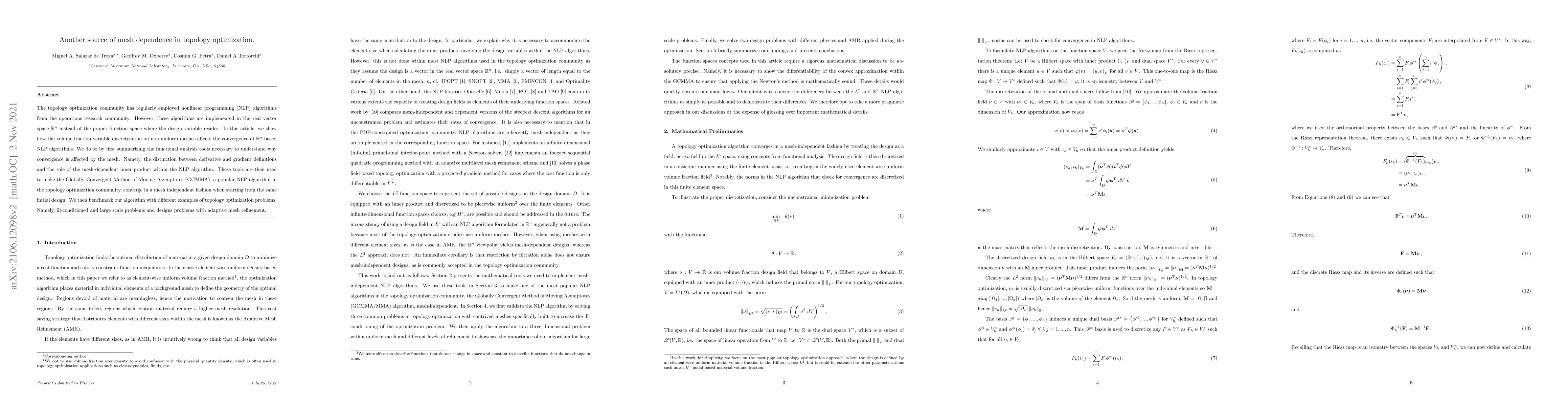 Thumbnail for Another source of mesh dependence in topology optimization