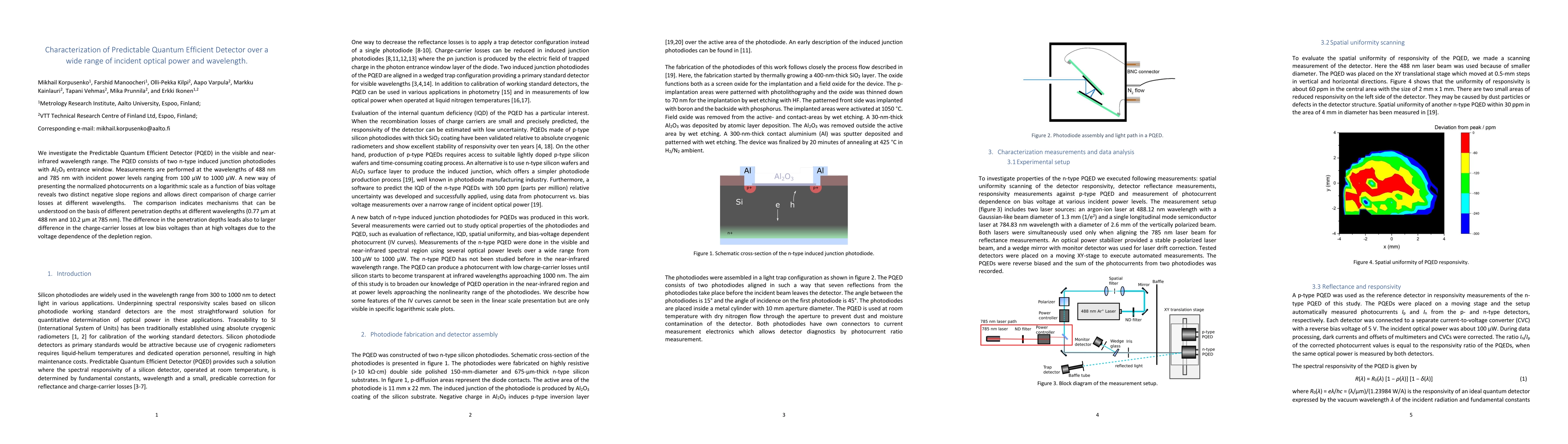 Thumbnail for Characterization of Predictable Quantum Efficient Detector over a wide
  range of incident optical power and wavelength