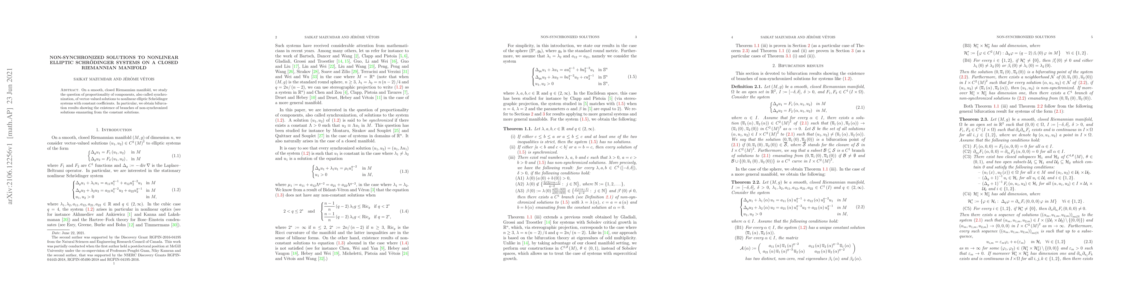 Thumbnail for Non-synchronized solutions to nonlinear elliptic Schr\"odinger systems
  on a closed Riemannian manifold