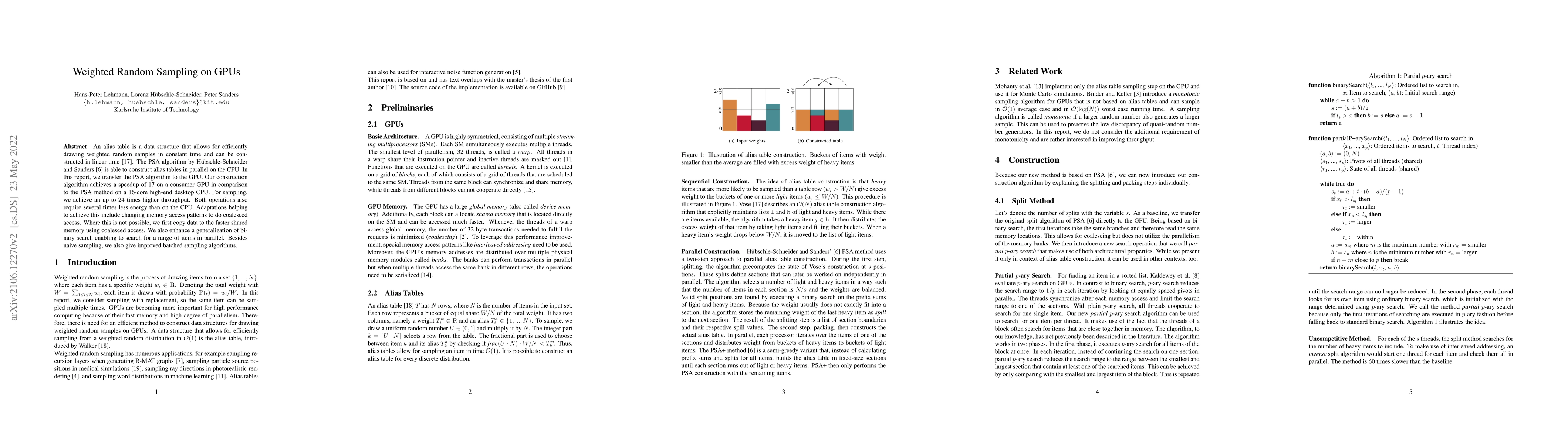 Thumbnail for Weighted Random Sampling on GPUs