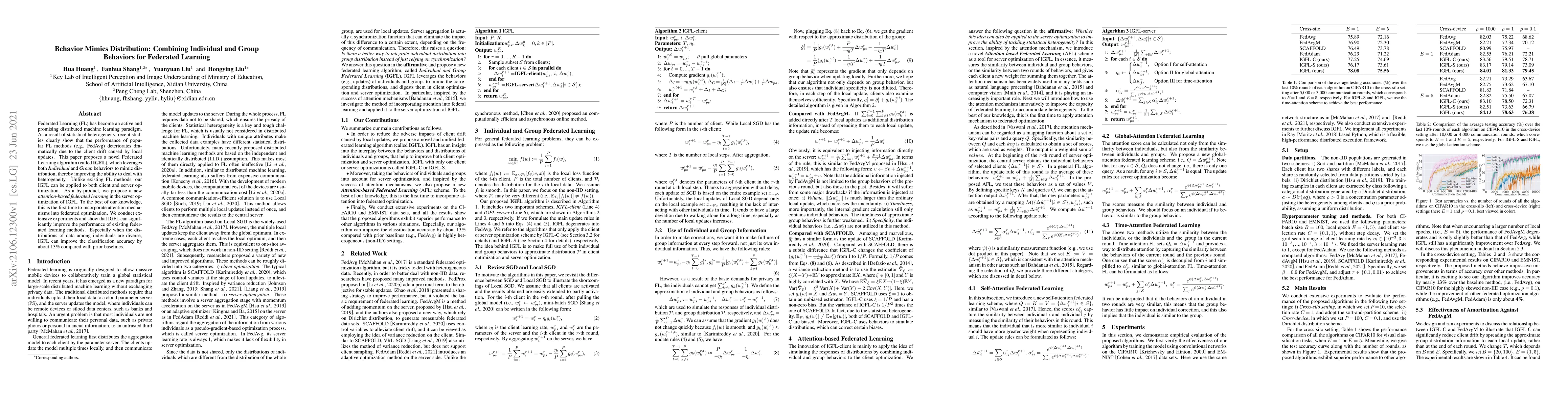 Thumbnail for Behavior Mimics Distribution: Combining Individual and Group Behaviors
  for Federated Learning
