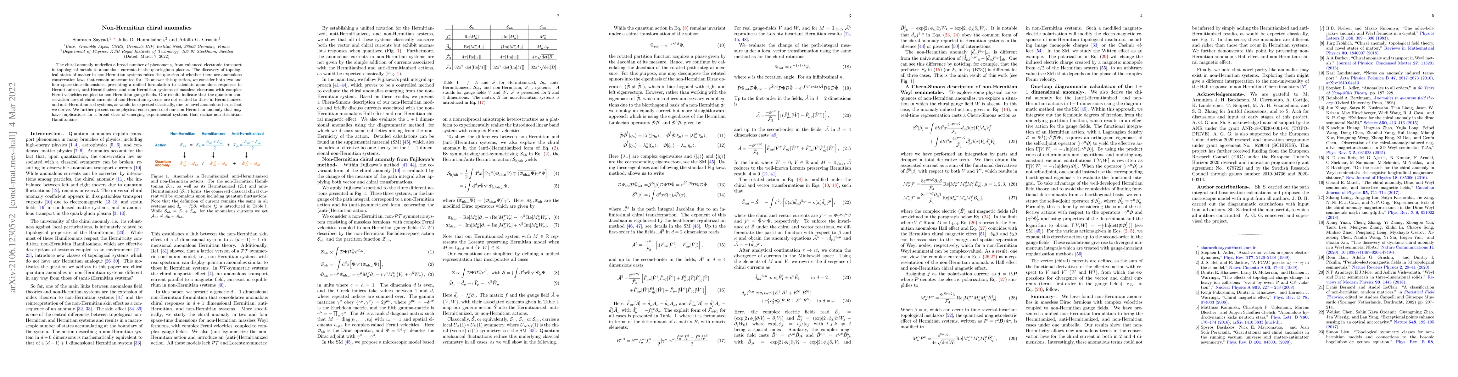 Thumbnail for Non-Hermitian chiral anomalies