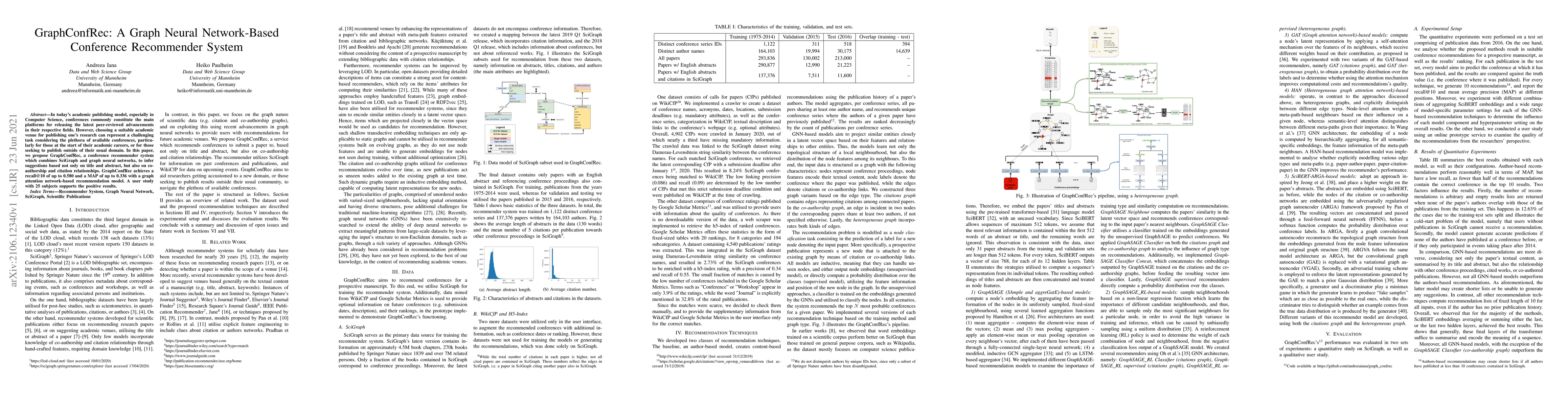 Thumbnail for GraphConfRec: A Graph Neural Network-Based Conference Recommender System